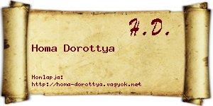 Homa Dorottya névjegykártya